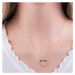 GEMMAX Jewelry Řetízkový zlatý náhrdelník Srdce s barevnými korálky délka 42+3 cm GLNCB-45-32741