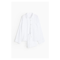 H & M - Pyžamo košile a šortky - bílá
