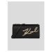 Černá dámská kožená kabelka KARL LAGERFELD Signature 2.0 Crossbody - Dámské
