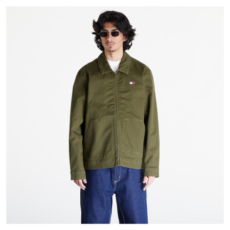 Tommy Jeans Regular Cotton Jacket Drab Olive Green Tommy Hilfiger