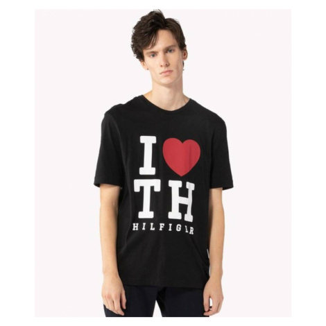 Tommy Hilfiger pánské černé tričko Big Love