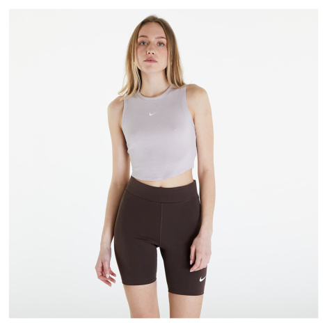 Tílko Nike Sportswear Essentials Women's Ribbed Cropped Tank Platinum Violet/ Sail