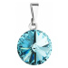 Přívěsek bižuterie se Swarovski krystaly modrý kulatý 54001.3 light turquoise