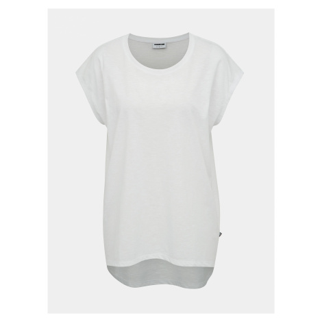 Bílé prodloužené basic tričko Noisy May Mathilde