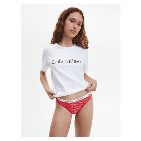 Červené dámské krajkové kalhotky Calvin Klein Underwear - Dámské