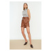 Trendyol Brown Leather Look Shorts & Bermuda