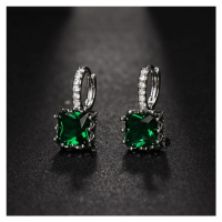 Sisi Jewelry Náušnice Swarovski Elements Luisa Smaragd E1331-ET-G1071-4 Zelená