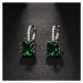 Sisi Jewelry Náušnice Swarovski Elements Luisa Smaragd E1331-ET-G1071-4 Zelená
