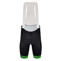 SANTINI Cyklistické kalhoty krátké s laclem - TOUR DE FRANCE 2022 - černá/zelená