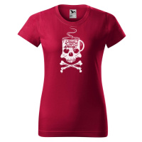 DOBRÝ TRIKO Dámské tričko s potiskem Decaf Barva: Marlboro červená