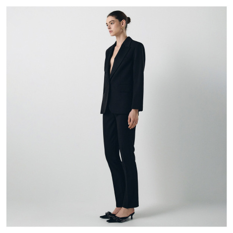 Reserved - Kalhoty s ozdobnými vloženými prvky - Černý