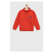 Dětská bavlněná mikina Tommy Hilfiger červená barva, hladká