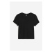 H & M - Přiléhavé tričko - černá
