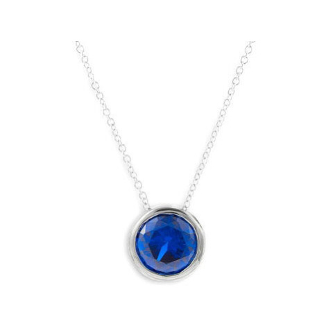 Modesi Stříbrný náhrdelník Dark Blue QJPY5039LW (řetízek, přívěsek)