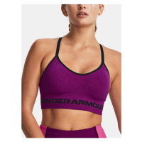 Fialová sportovní podprsenka Under Armour UA Seamless Low Long Htr Bra