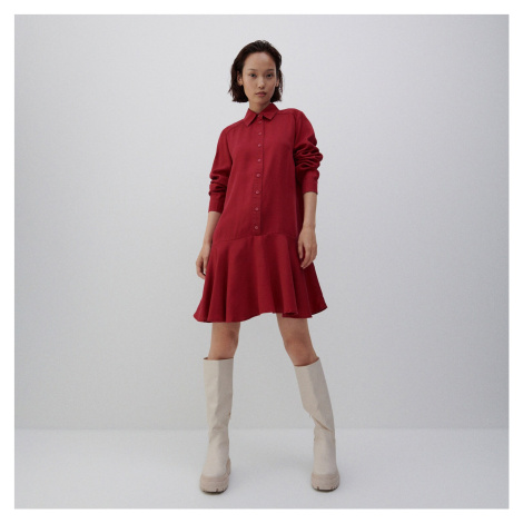 Reserved - Šaty z lyocellu Tencel™ - Červená