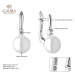 Gaura Pearls Stříbrné náušnice s bílou řiční perlou Daisy, stříbro 925/1000 SK21215EL/W Bílá