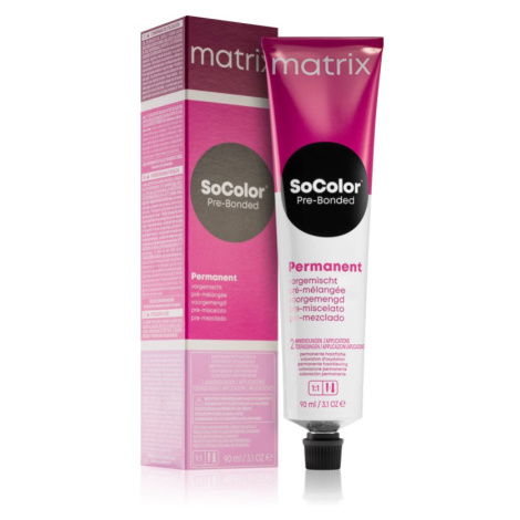 Matrix SoColor Pre-Bonded Blended permanentní barva na vlasy odstín 1A Schwarz Asch 90 ml