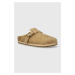 Semišové pantofle Polo Ralph Lauren Turbach Clog pánské, béžová barva, 803931273003