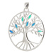 Stříbrný přívěšek strom života s opály STRZ0789F + dárek zdarma