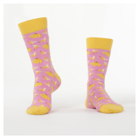 Dámské růžové ponožky s banány