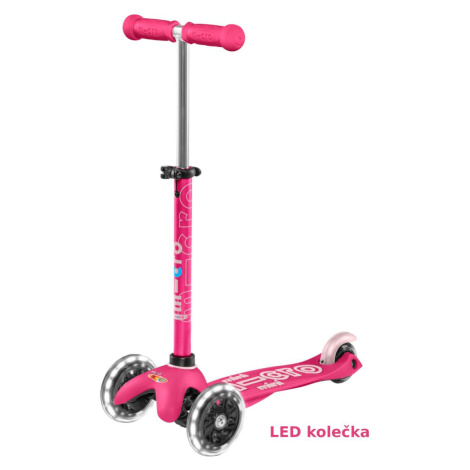 Micro - Mini Deluxe LED Pink - Dětská koloběžka