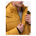 Hořčicová pánská zimní bunda Ombre Clothing C504