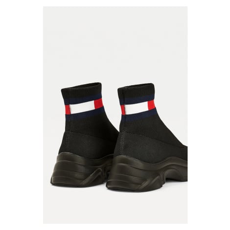 Tommy Hilfiger černé ponožkové tenisky Tommy Jeans Flat Sock | Modio.cz