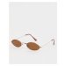 Bershka gold rimmed oval sunglasses in brown