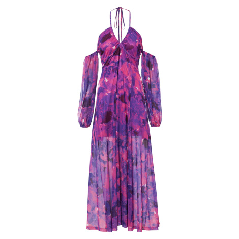 Bonprix BODYFLIRT síťované šaty s odhalenými rameny Barva: Fialová, Mezinárodní