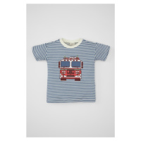 DEFACTO Baby Boy Crew Neck Vehicle Printed Short Sleeve T-Shirt