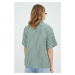 Košile Levi's dámská, zelená barva, relaxed, s klasickým límcem