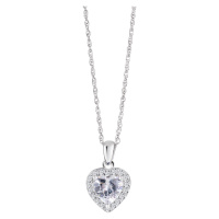 Preciosa Něžný stříbrný náhrdelník se srdíčkem Velvet Heart 5370 00