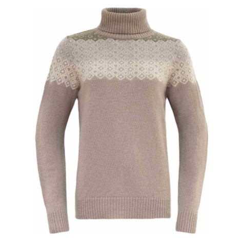 Devold SYVDE WOOL HIGH NECK Dámský svetr, béžová, velikost