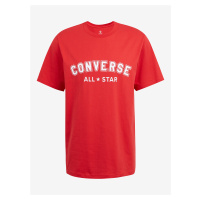 Červené unisex tričko Converse Go-To All Star