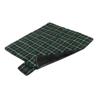 Pikniková deka 150×130 cm, károvaná-zelená