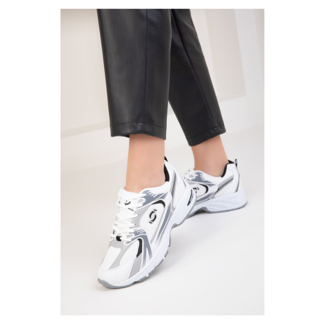 Soho White-Grey-Black Women's Sneaker 18753