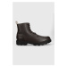 Kožené boty BOSS Adley pánské, hnědá barva, 50503557