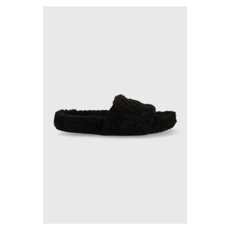 Pantofle Polo Ralph Lauren Elenore černá barva