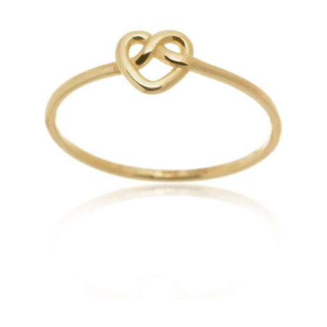 Dámský prsten ze žlutého zlata srdce PR0558F + DÁREK ZDARMA