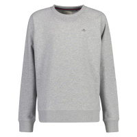 MIKINA GANT SHIELD C-NECK LIGHT GREY MELANGE