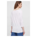 Tričko s dlouhým rukávem Sisley bílá barva