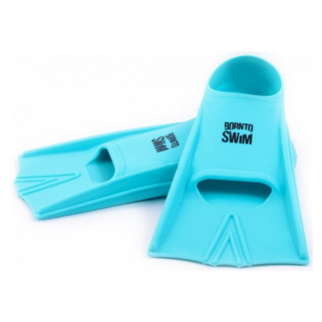 Dětské plavecké ploutve borntoswim junior short fins turquoise