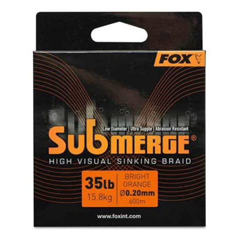 Fox Šňůra Submerge Submerge Orange Sinking Braid - 0,38mm  300m