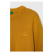 Dětský bavlněný svetr United Colors of Benetton žlutá barva, lehký