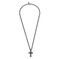 Police Stylový pánský náhrdelník Kříž s krystaly Zeal PEAGN0011003