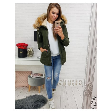 Dámská zimní parka Khaki BASIC