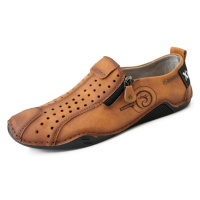 Nazouvací kožené boty pánské v retro stylu vintage