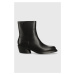 Kožené kotníkové boty Camper Bonnie dámské, černá barva, na podpatku, K400663.006