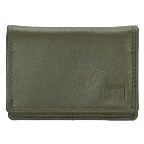 Double-D Zelená malá kožená peněženka "Merry"